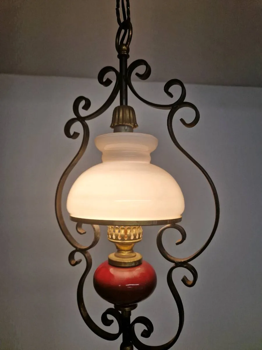 Antigue Vintage French ceiling light - Image 3