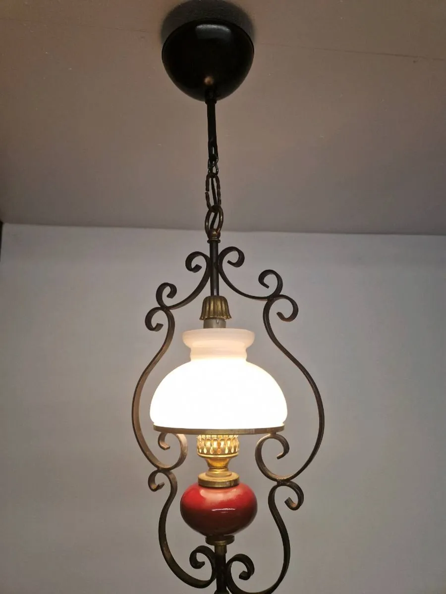 Antigue Vintage French ceiling light - Image 2