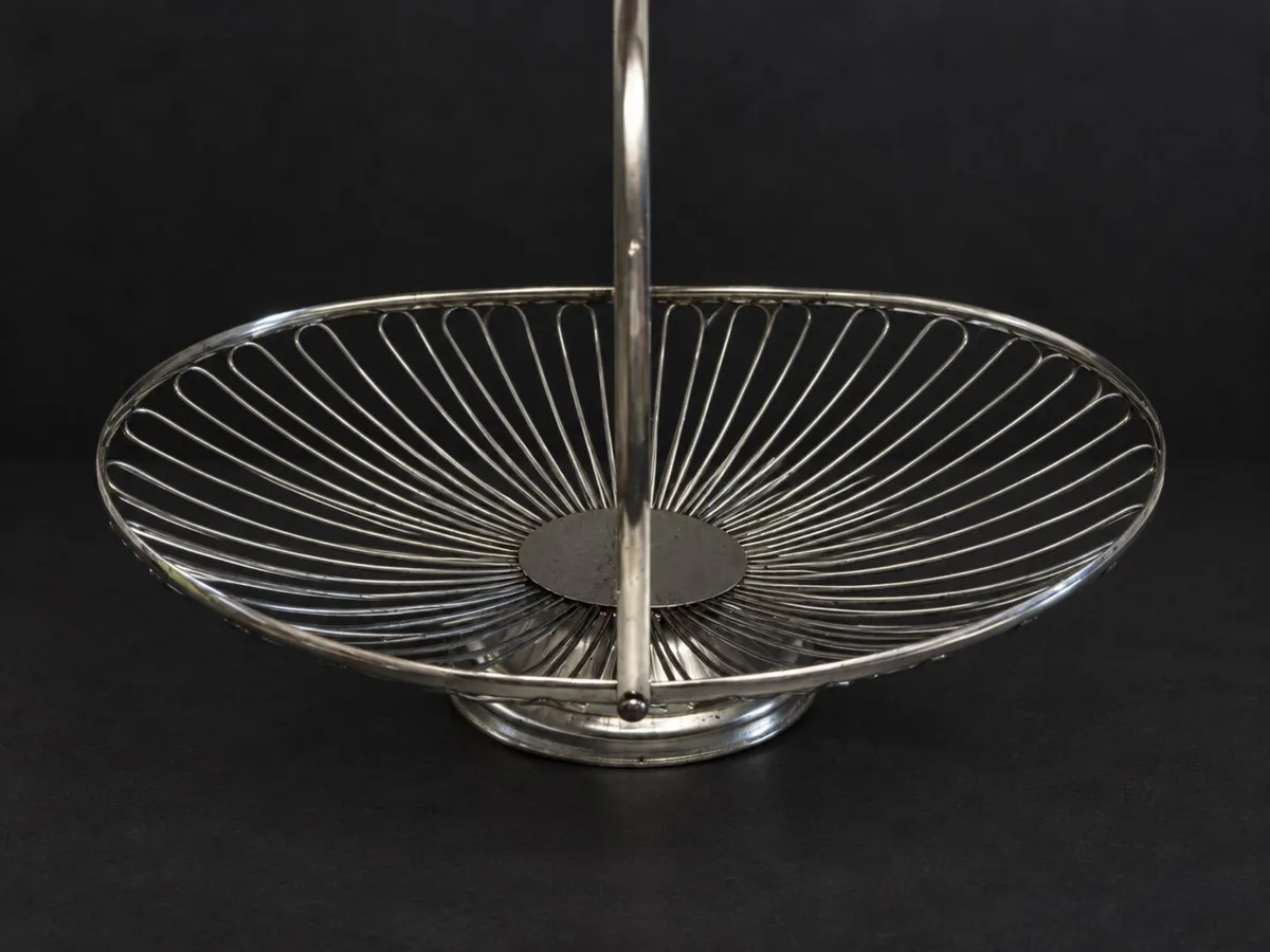 Vintage Silver-Plated Fruit Basket - Image 2