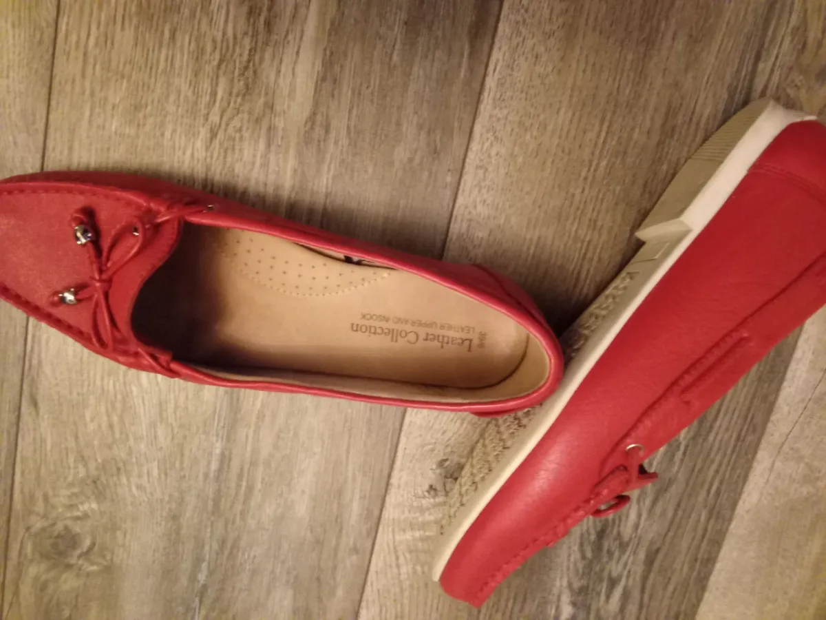 Woman's Flat Loafer Leather Shoes. - Image 4