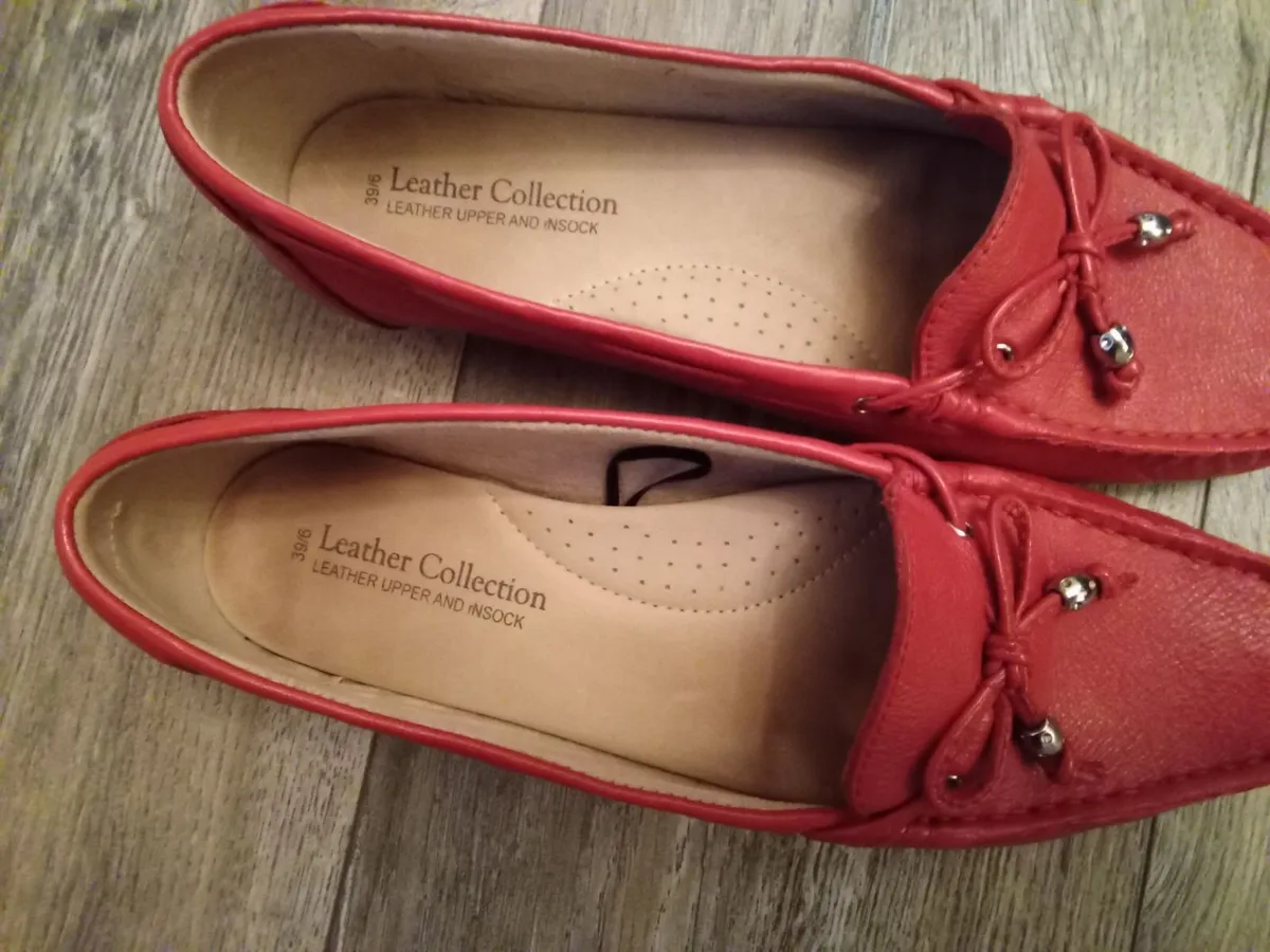 Woman's Flat Loafer Leather Shoes. - Image 3