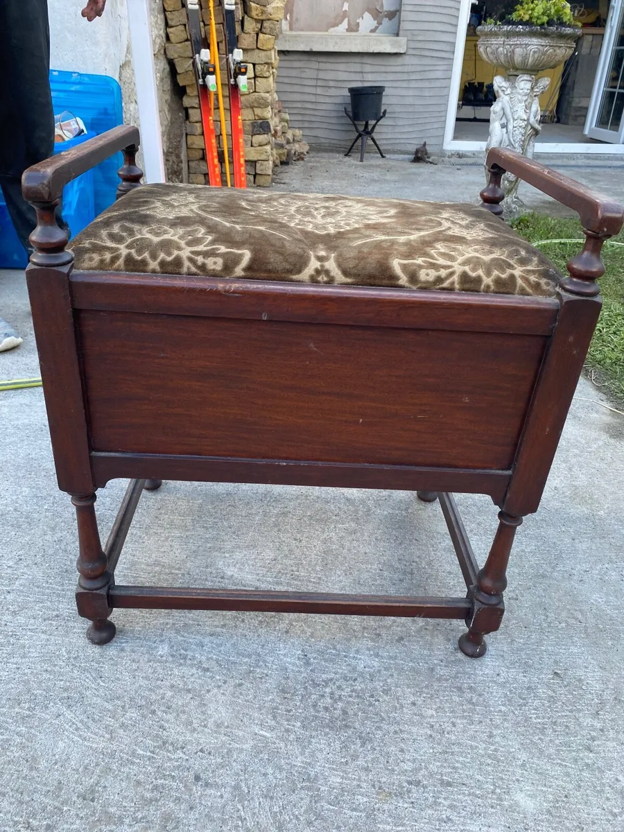 Beautiful Antique Piano Stool with Storage - Image 1
