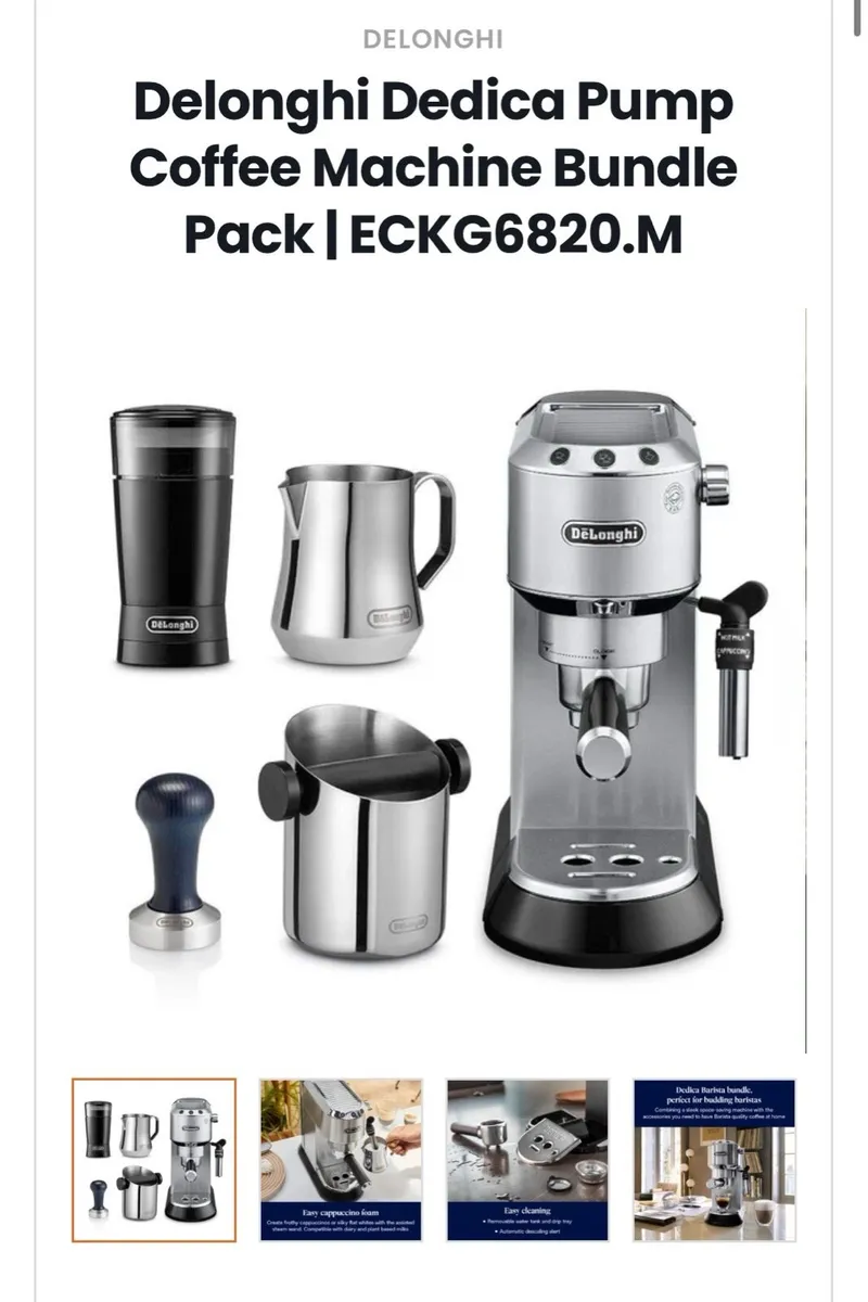 DeLonghi Dedica Coffee Machine Bundle - Image 4