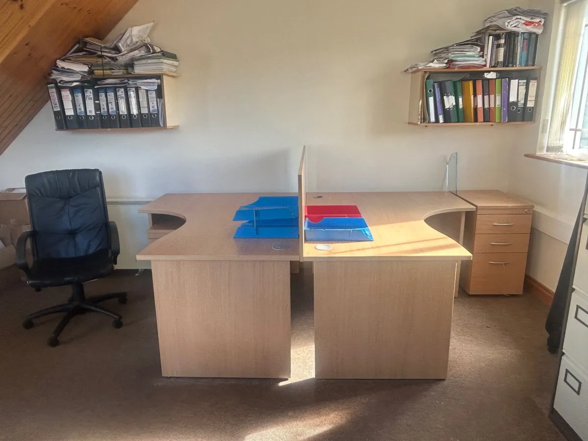 Office desk with divider can be sold - Image 2