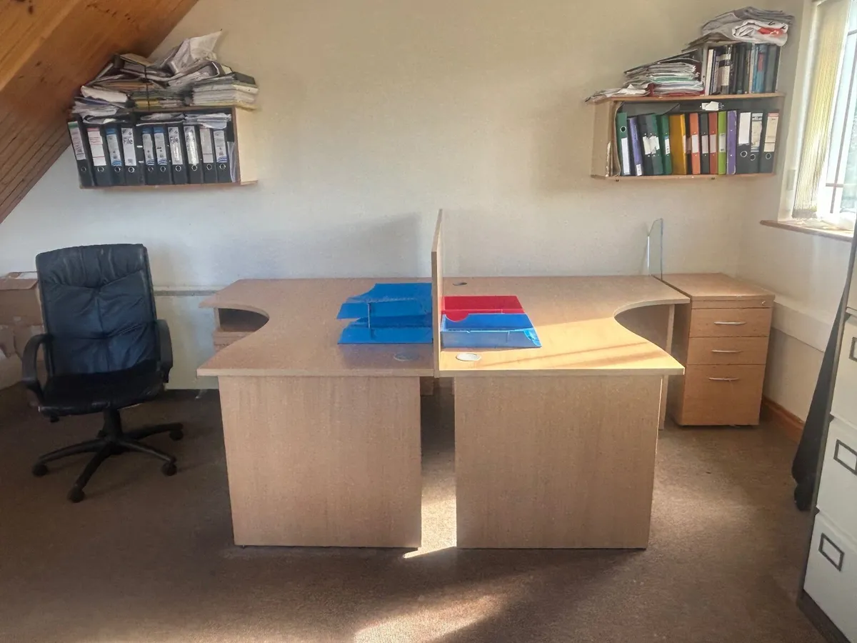 Office desk with divider can be sold - Image 3