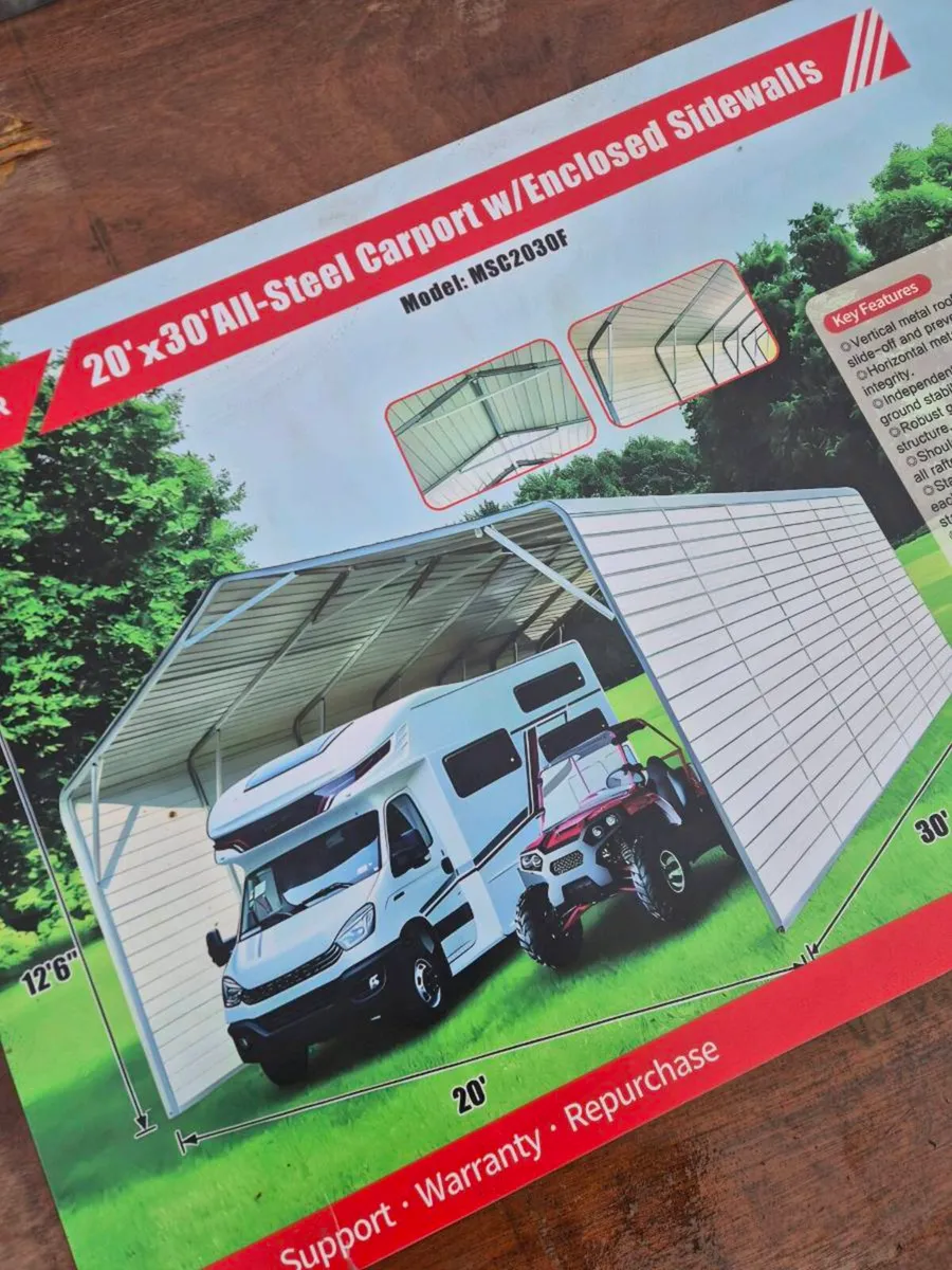 30 x 20 x 12 ft Carport Sheet - Image 2