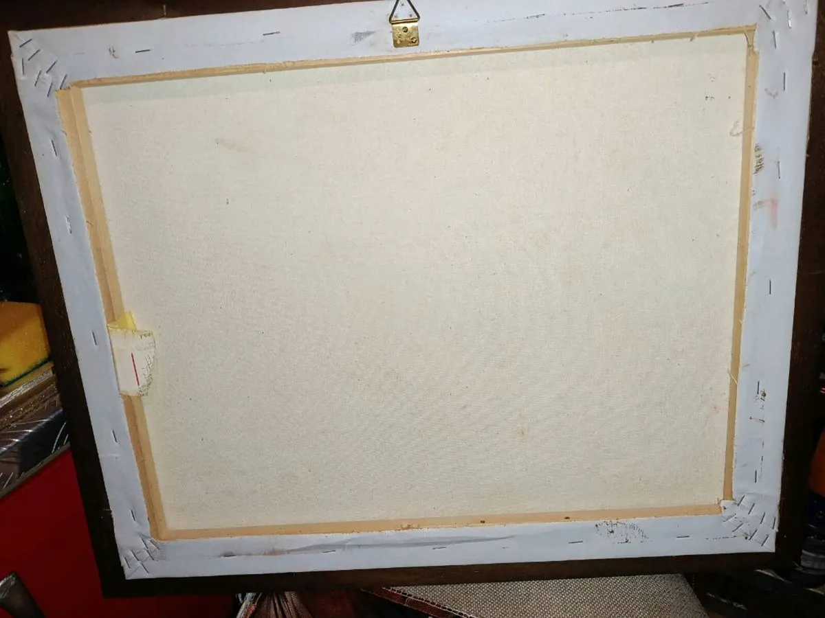 Landscape painting on canvas signed - Image 3