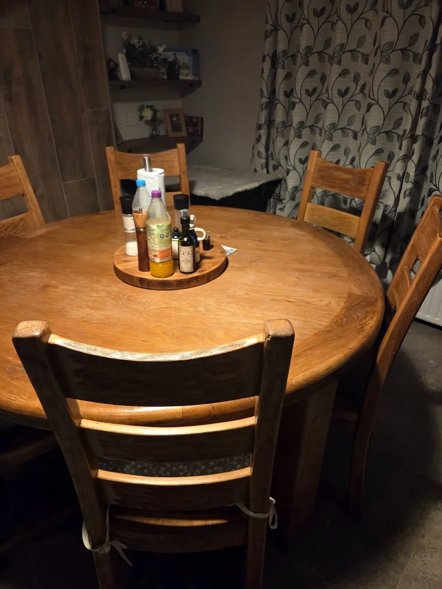 Oak Dining Table - Image 4