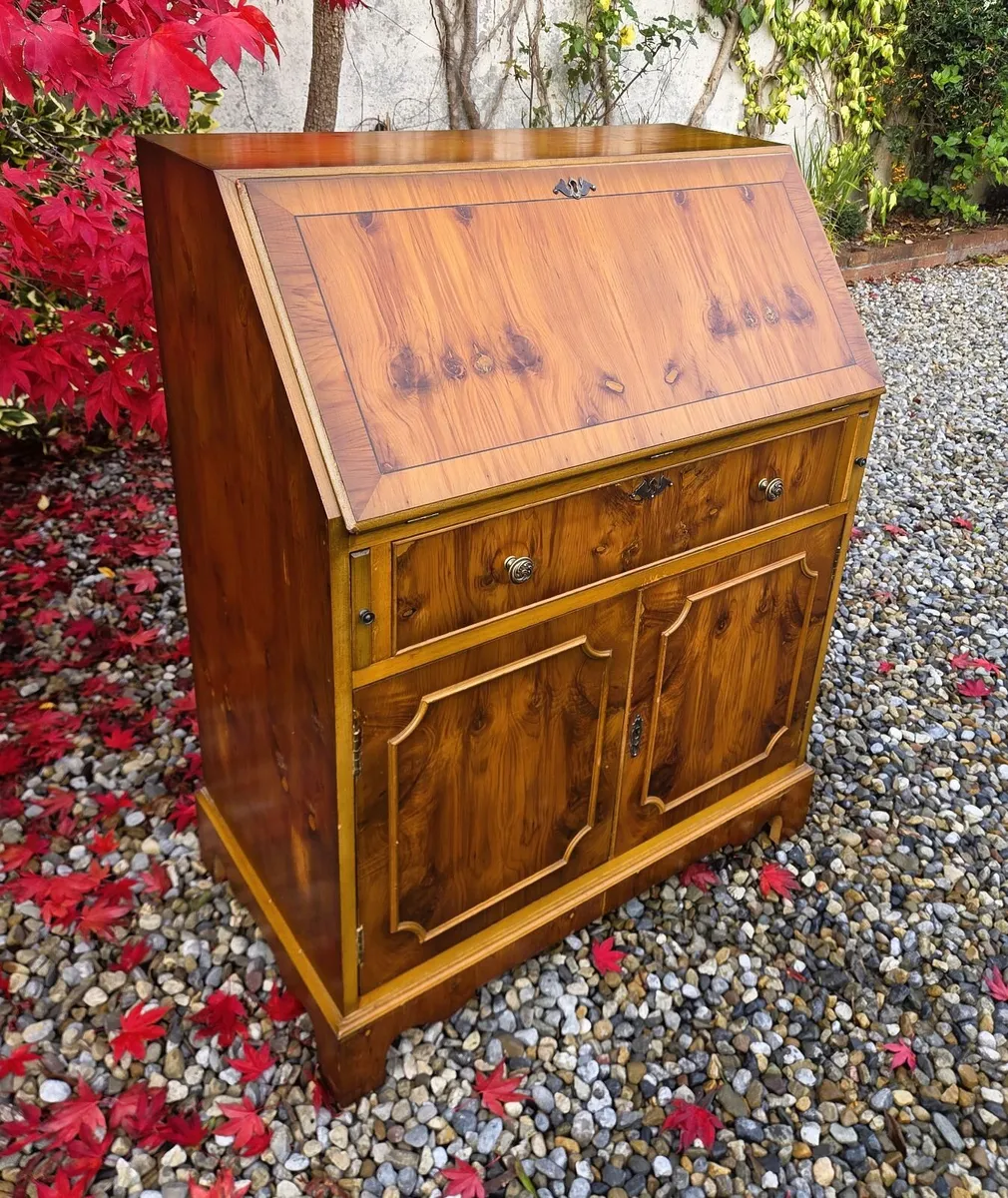 Vintage Walnut Bureau Desk - Image 2