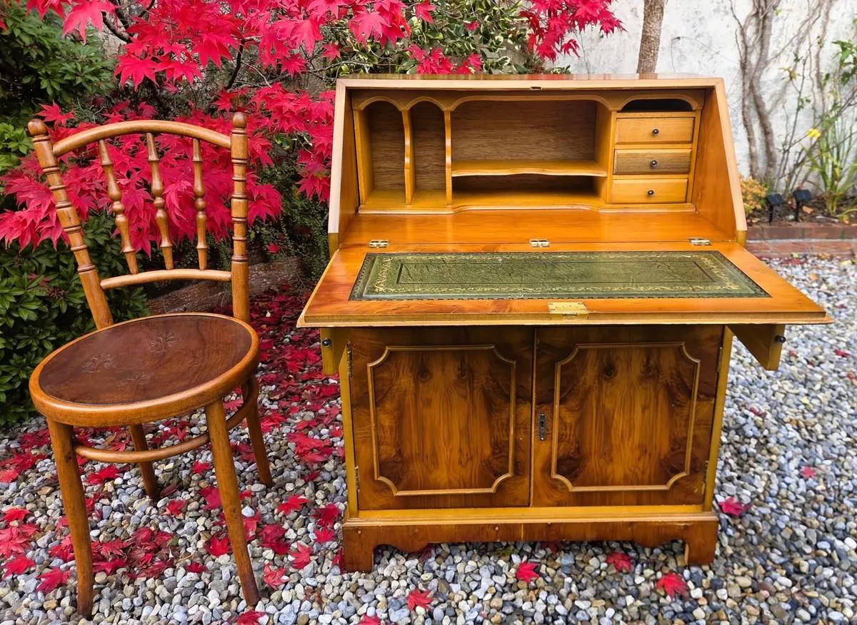Vintage Walnut Bureau Desk - Image 3