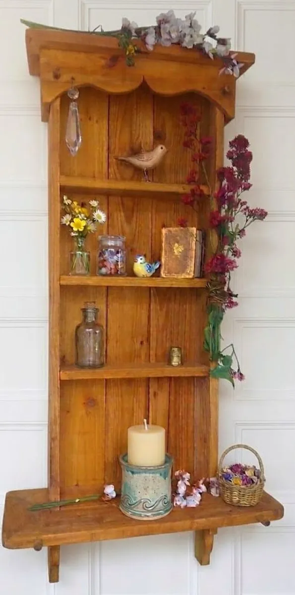 Rustic wallmount shelf / storage / display - Image 1