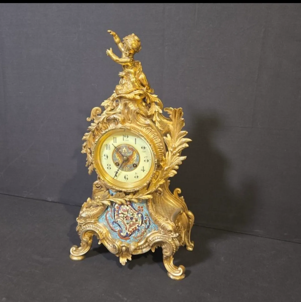 TABLE CLOCK XIV STYLE GILT BRONZE 1850-1900 - Image 2