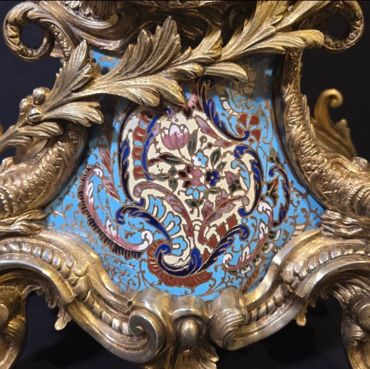 TABLE CLOCK XIV STYLE GILT BRONZE 1850-1900 - Image 3
