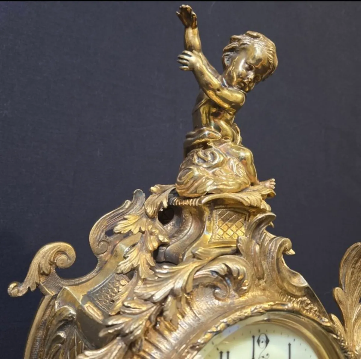 TABLE CLOCK XIV STYLE GILT BRONZE 1850-1900 - Image 4