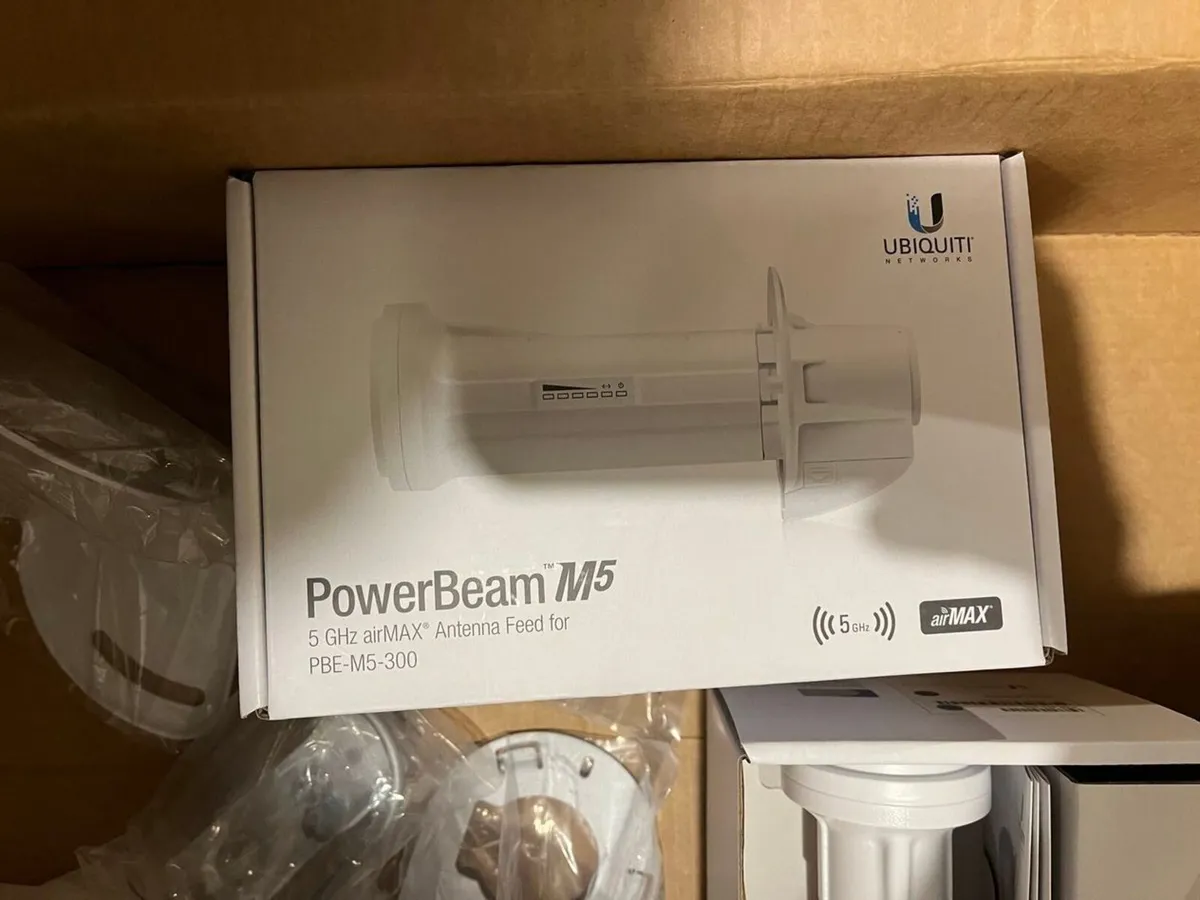 Pair of Ubiquiti PowerBeam M5 PBE-M5-300 - Unused - Image 1
