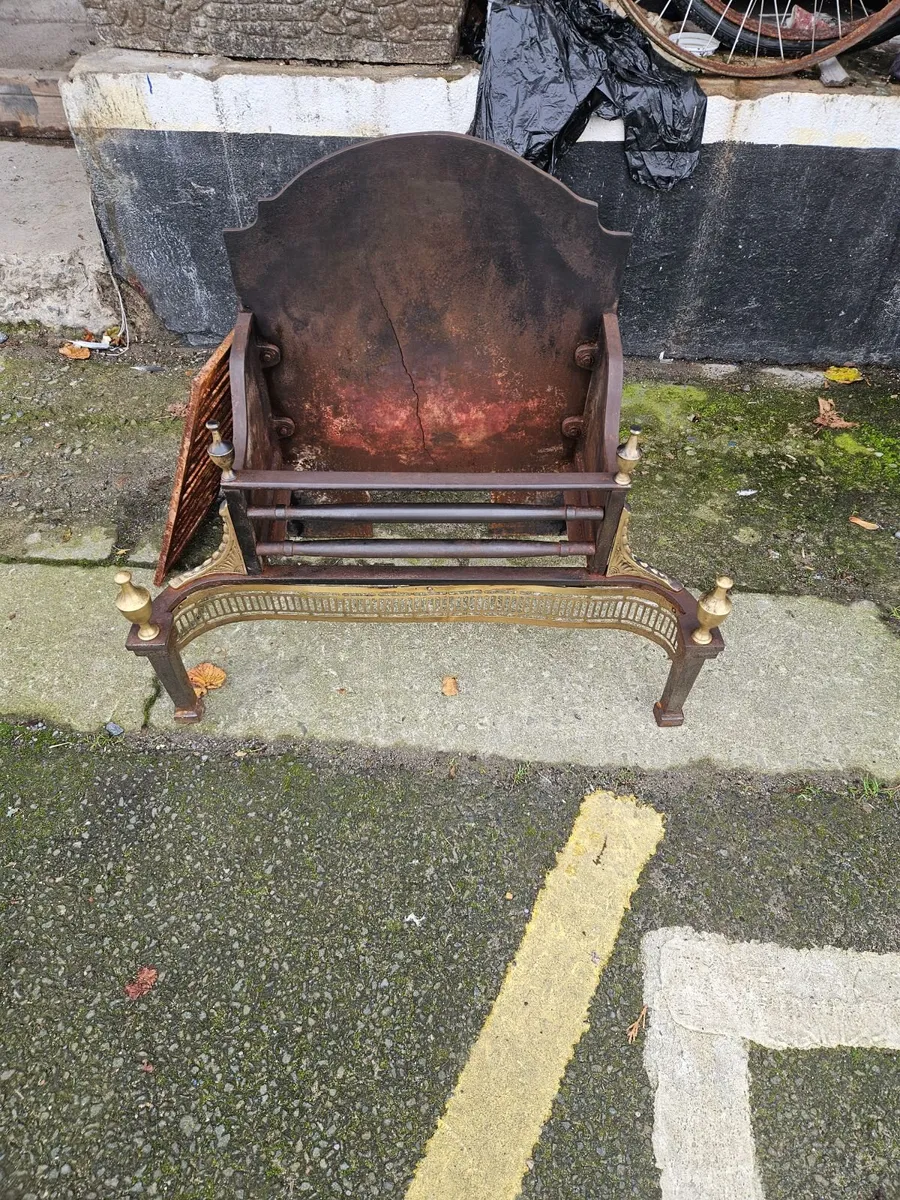 Vintage Cast Iron Fire Insert - Image 3