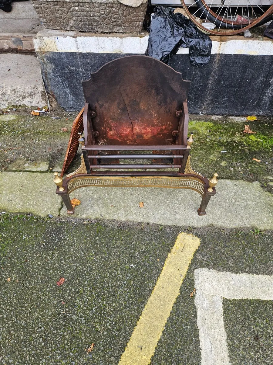Vintage Cast Iron Fire Insert - Image 1