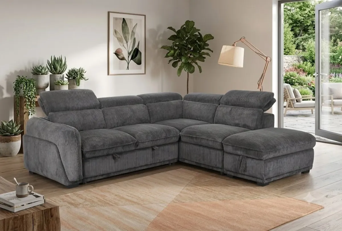 Brand new porto corner sofa beds reduced