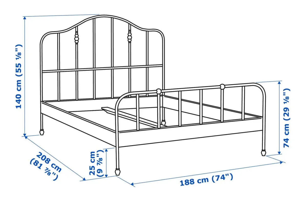 Double Bed & MATTRESS - IKEA 'SAGSTUA' - Image 3