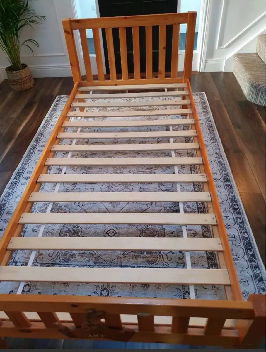 Lovely Sturdy Single Wooden Bed Frame - Deliver - Image 1