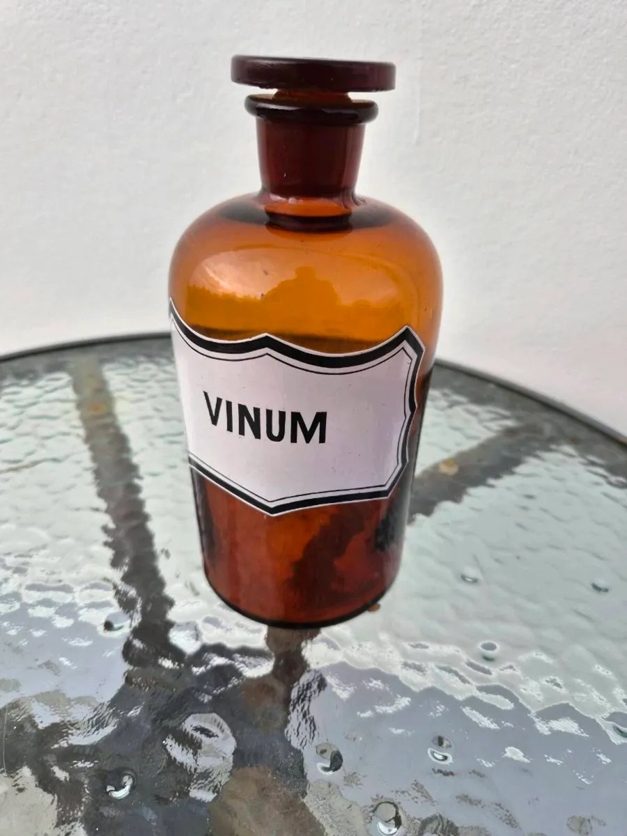 Old laboratory glass  bottle