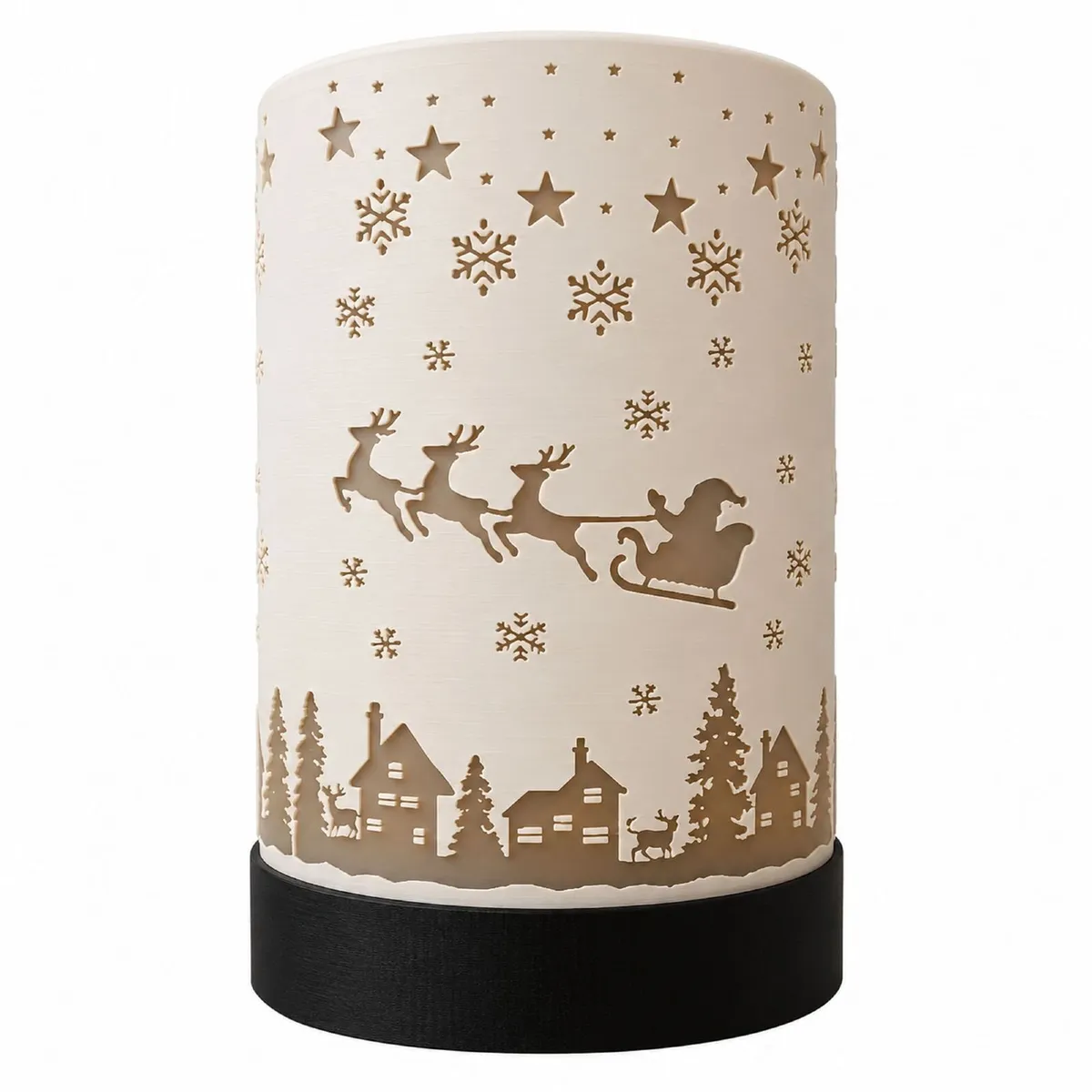 Santa's Flight Christmas Tea Light Lantern 3D - Image 2