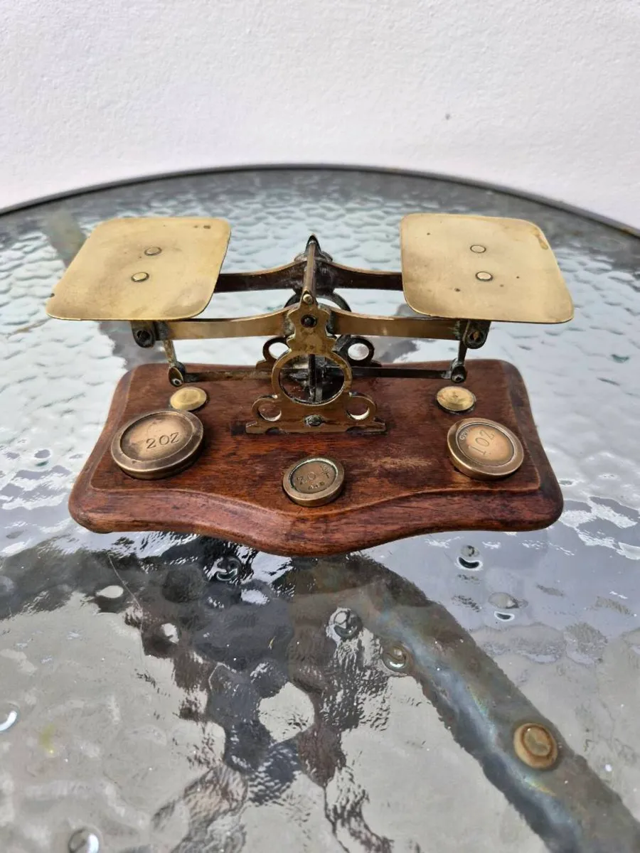 Old post  office  brass schales