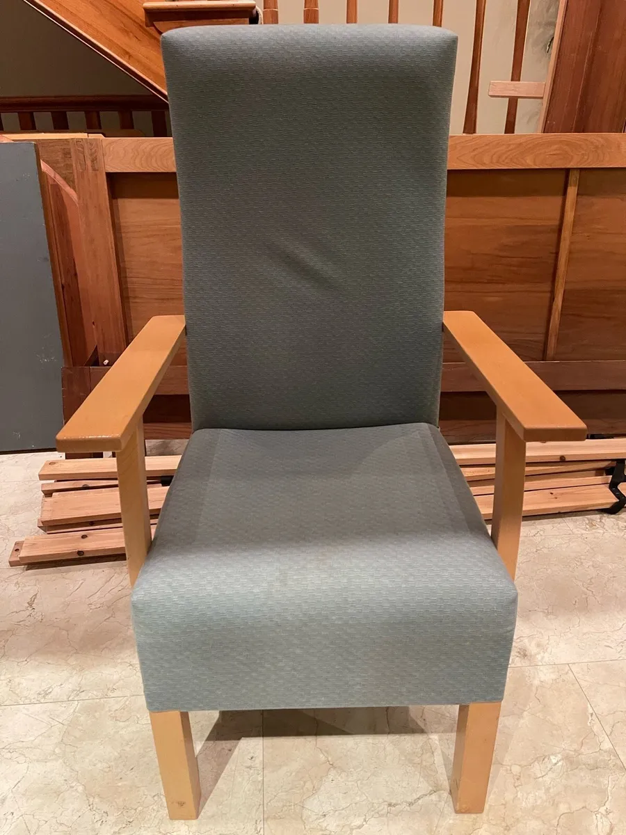 Beautiful Light Green Fabric Armchair -Can Deliver - Image 1