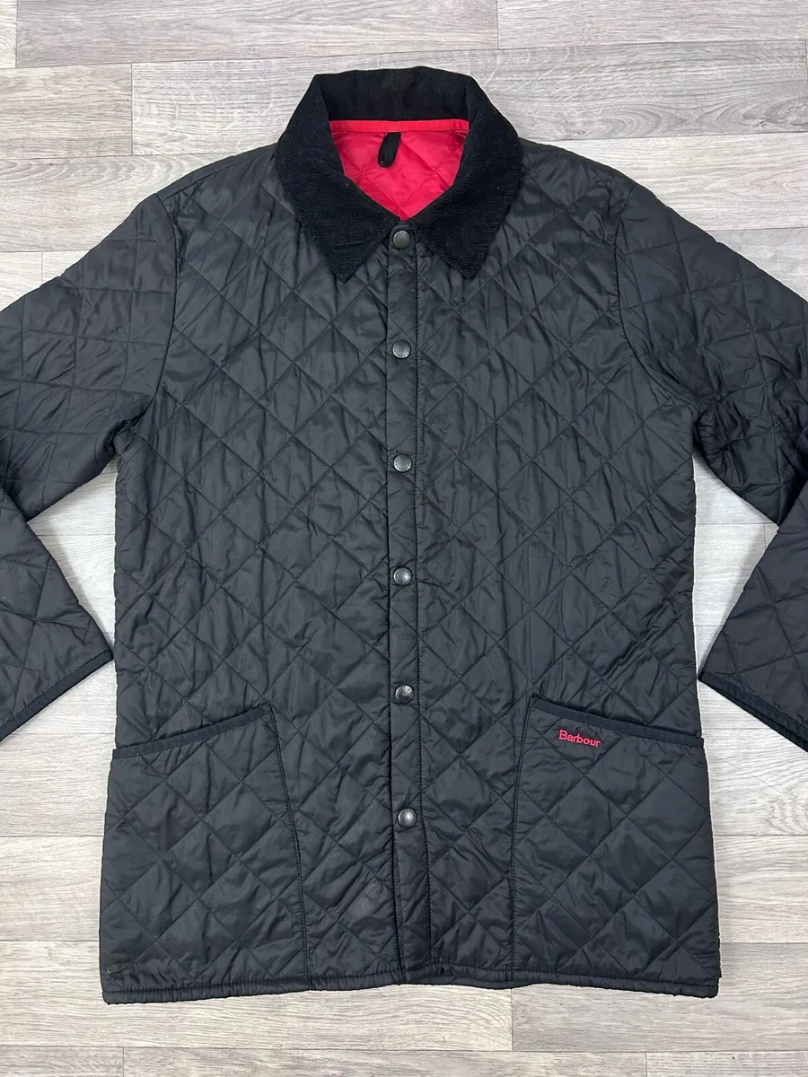 Barbour Liddesdale Black Quilted Jacket Mens M/L - Image 2