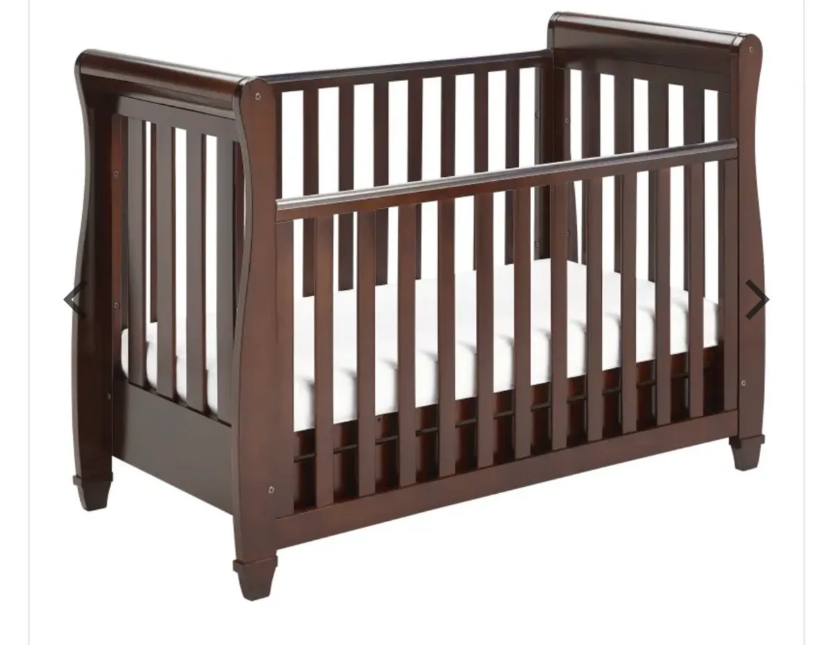 Babymore Eva Sleigh Dropside Cotbed with Drawer - Image 1
