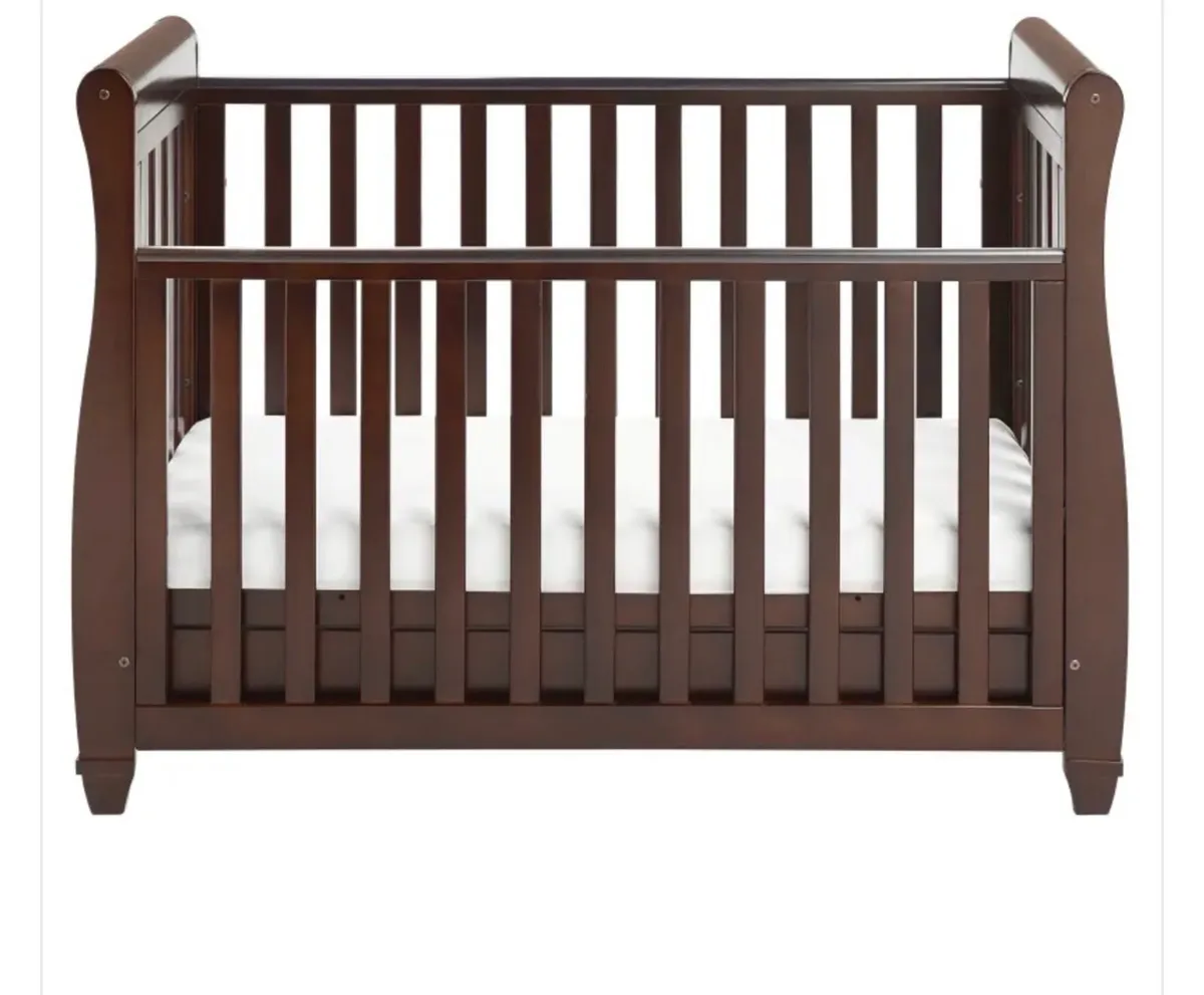 Babymore Eva Sleigh Dropside Cotbed with Drawer - Image 4