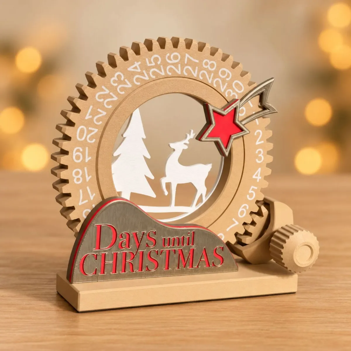 Days Until Christmas Countdown with Working Gear - Image 1
