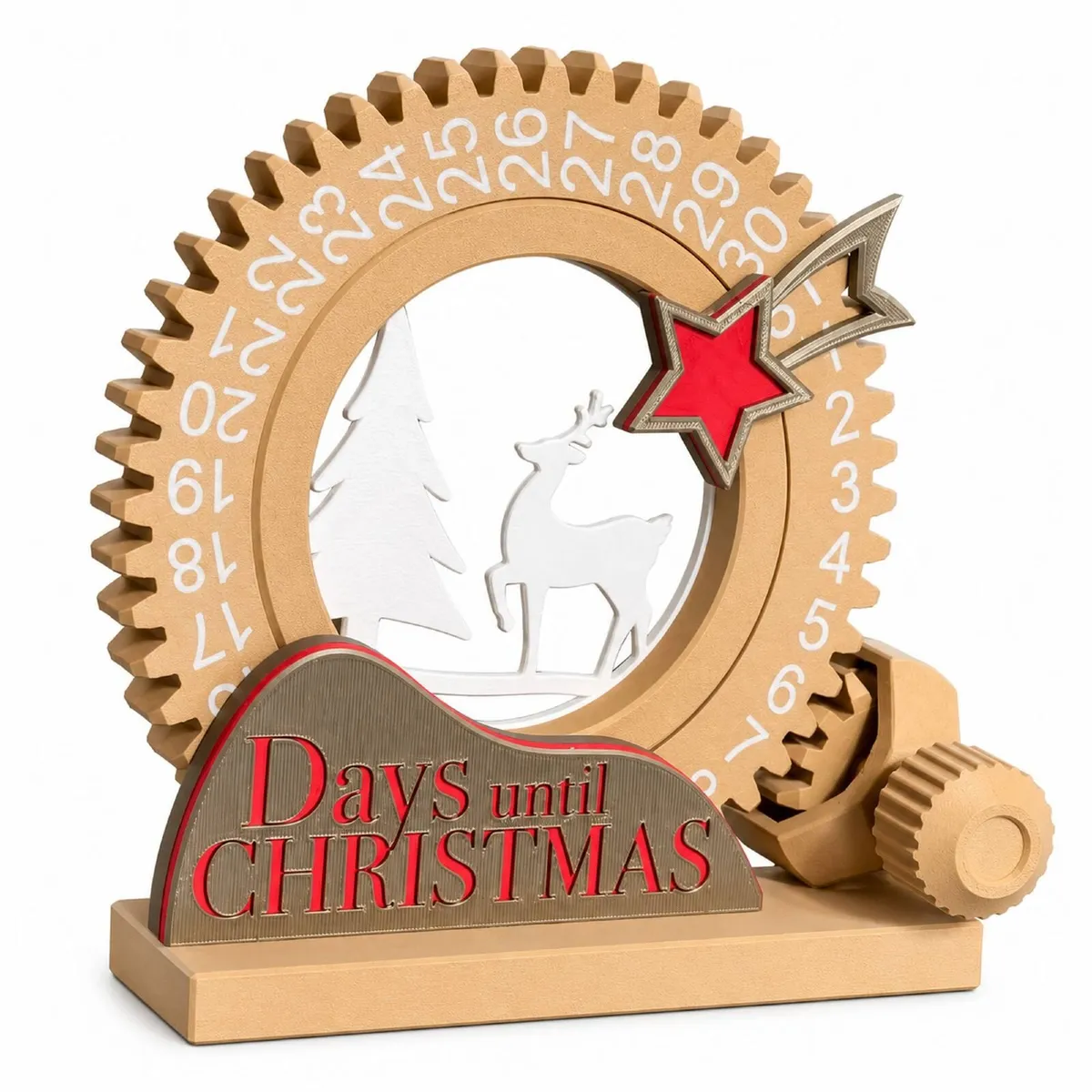 Days Until Christmas Countdown with Working Gear - Image 2
