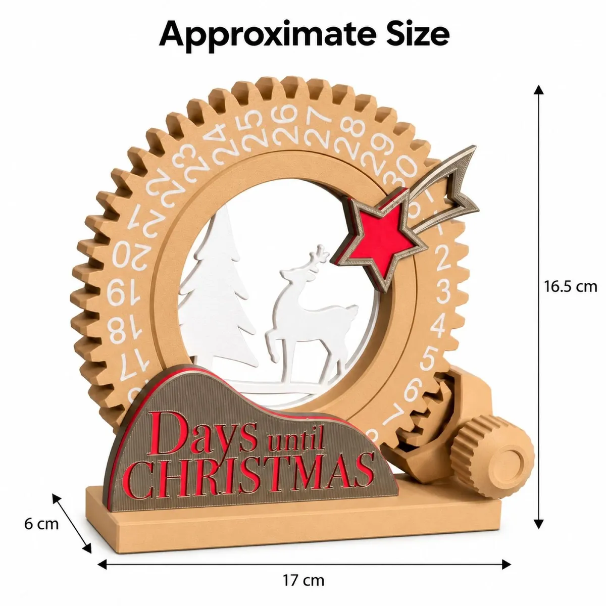 Days Until Christmas Countdown with Working Gear - Image 3