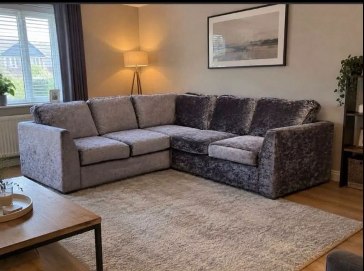 Velvet Corner sofa - Image 1