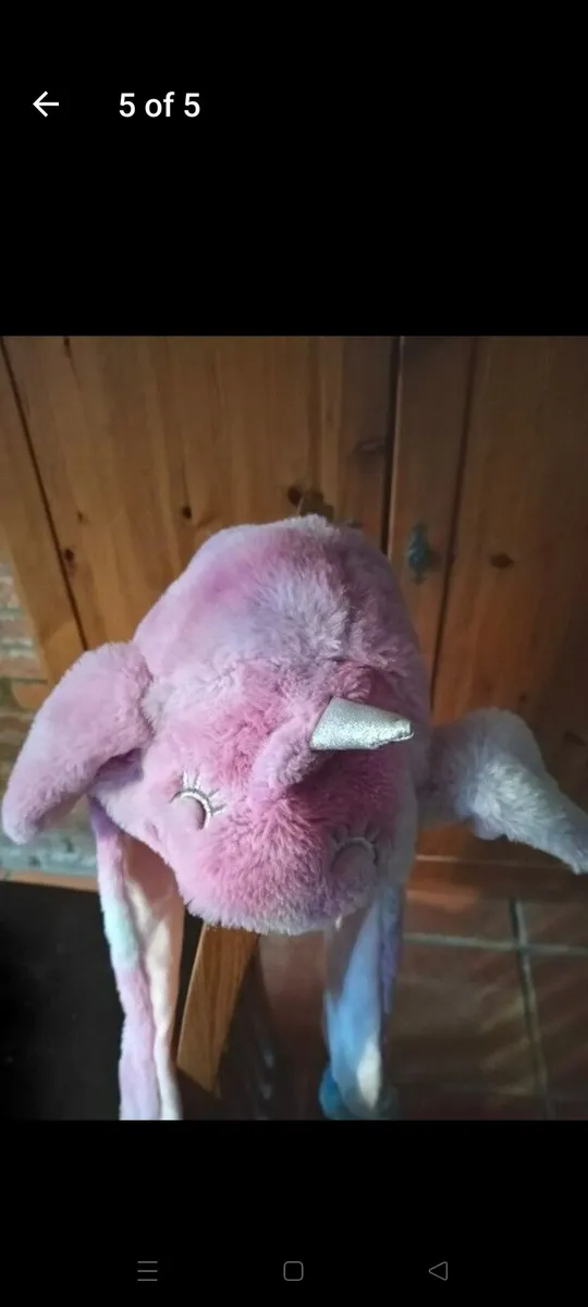 Girls plush animal-themed hats with moving ears, f - Image 2