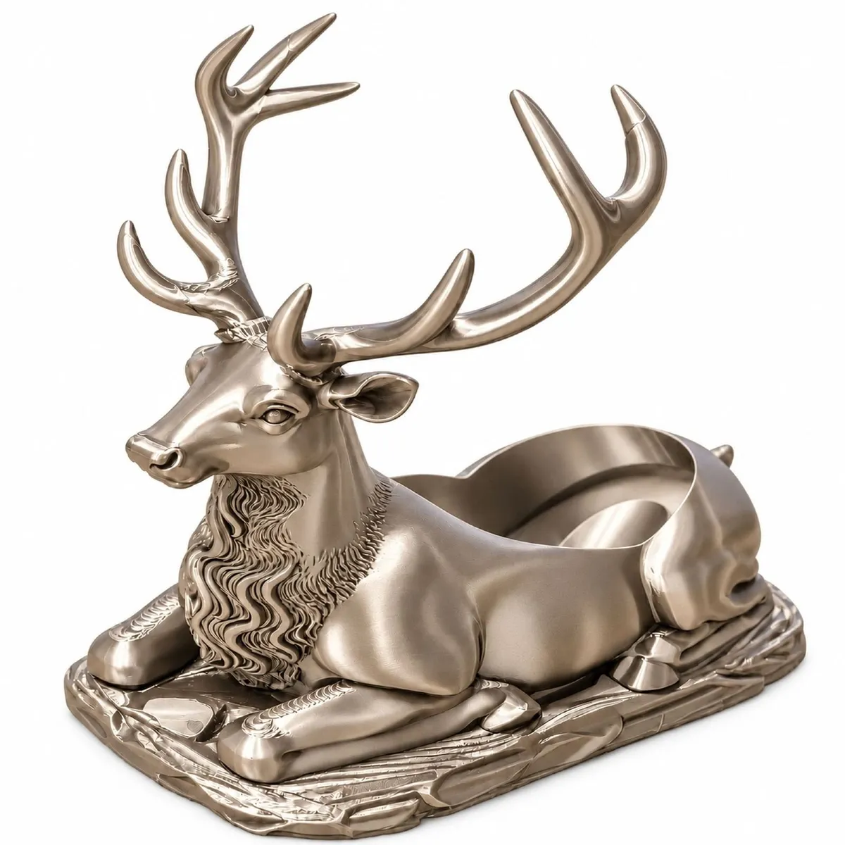 Stag Wine Bottle Holder, Gold or Silver 3D - Image 2