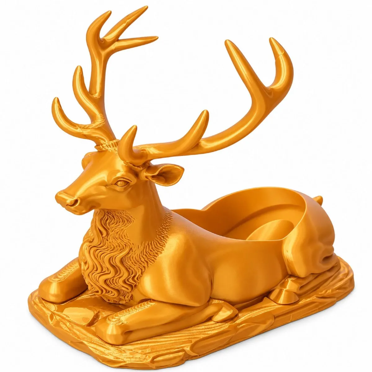 Stag Wine Bottle Holder, Gold or Silver 3D - Image 3