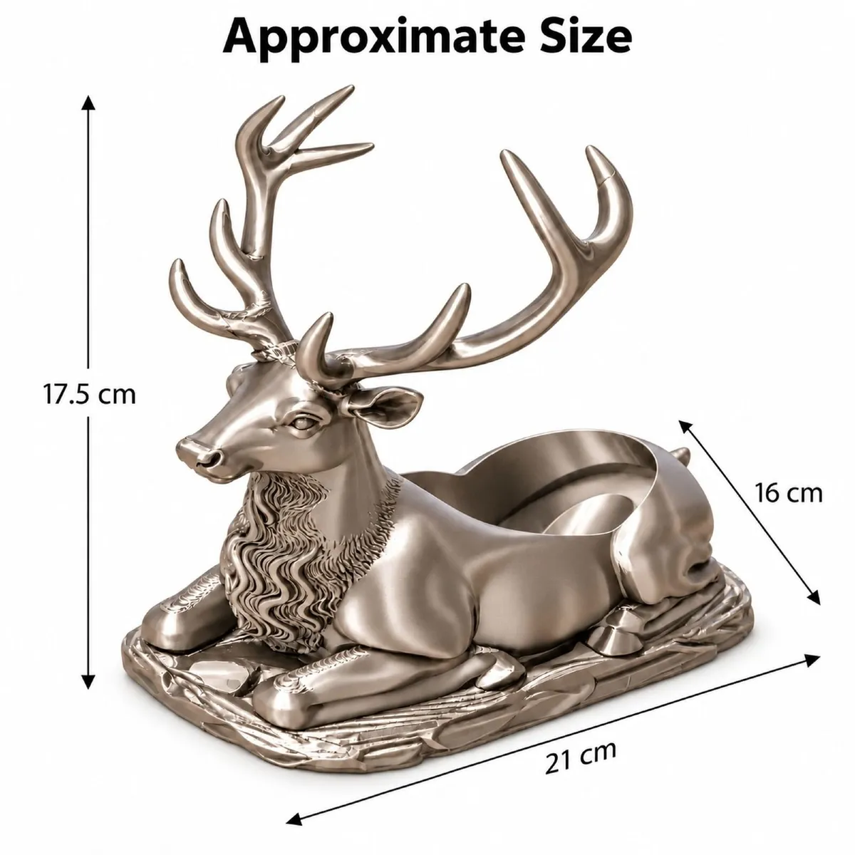 Stag Wine Bottle Holder, Gold or Silver 3D - Image 4