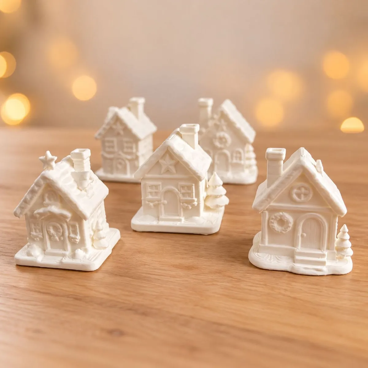 Paint Your Own Mini Christmas Houses, Set of 5 - Image 1