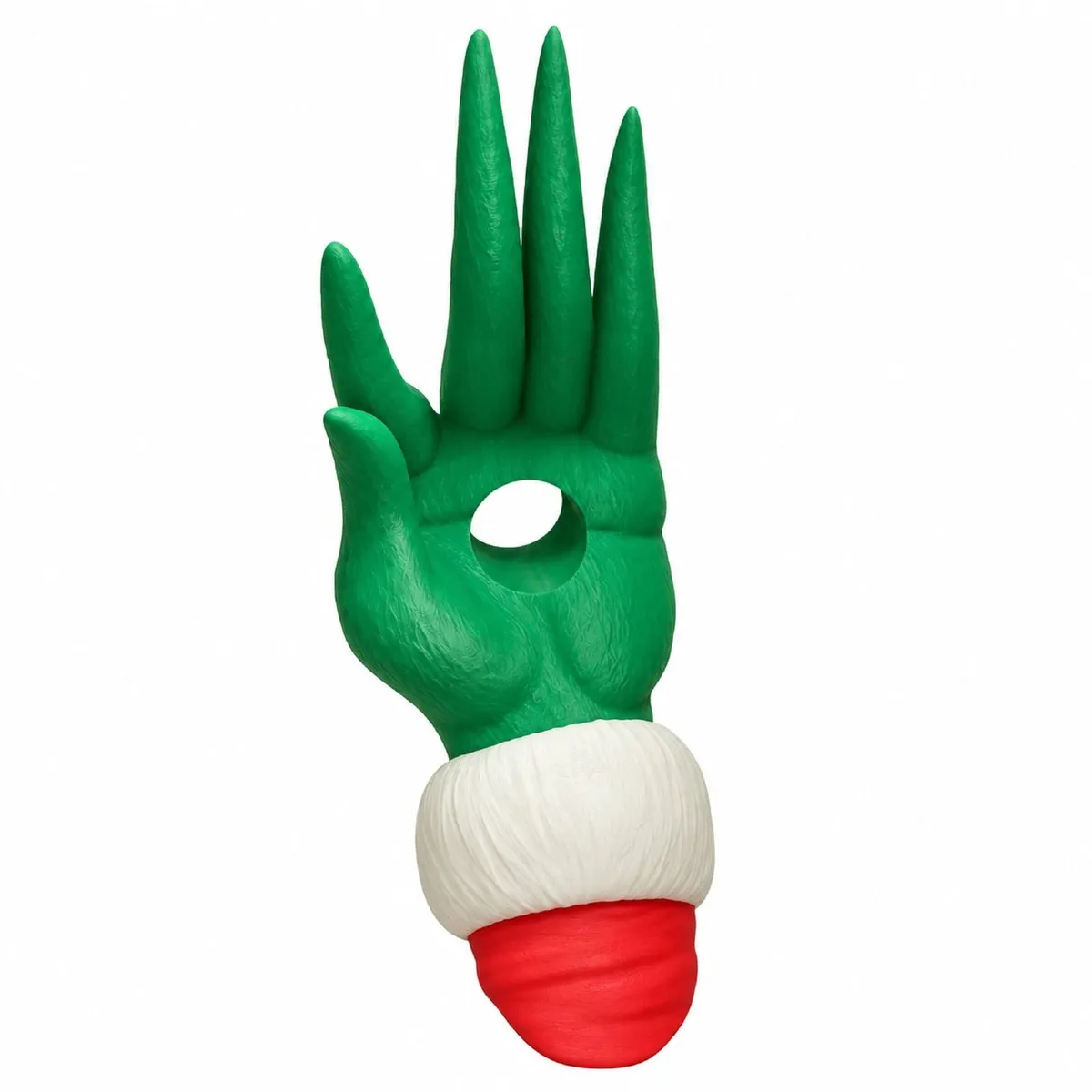 Green Christmas Hand Wine Bottle Holder, Funny Dec - Image 3
