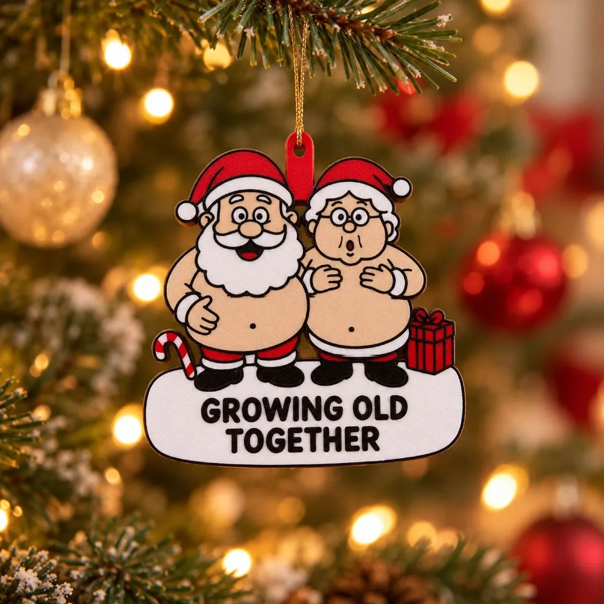 Growing Old Together Christmas Ornament - Image 1