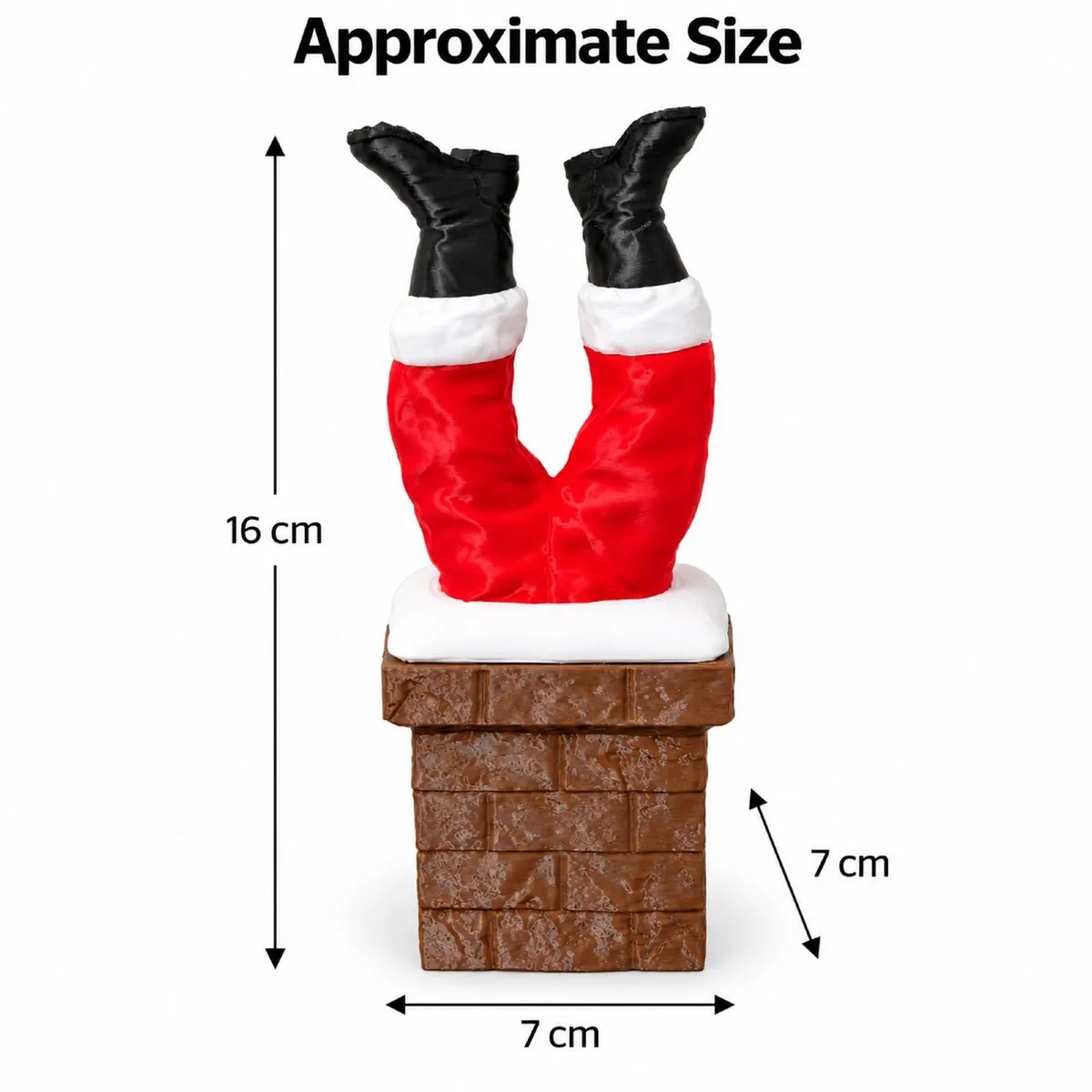 Santa Stuck in the Chimney Christmas Decoration 3D - Image 3