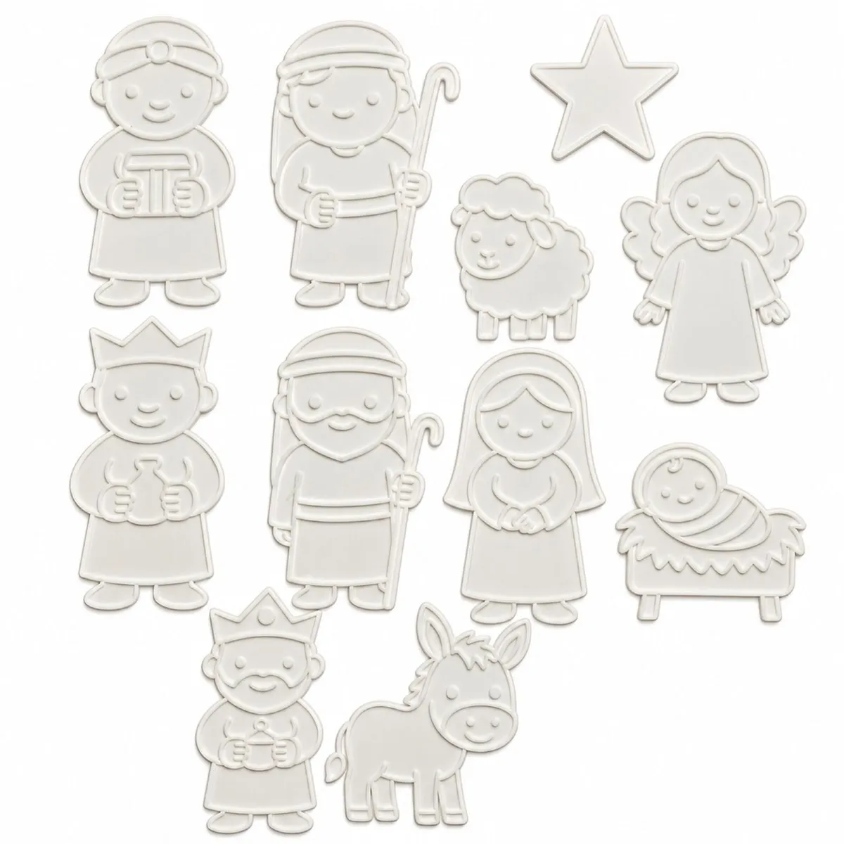 Colour Your Own Nativity Set with Stable, 10 Figur - Image 4