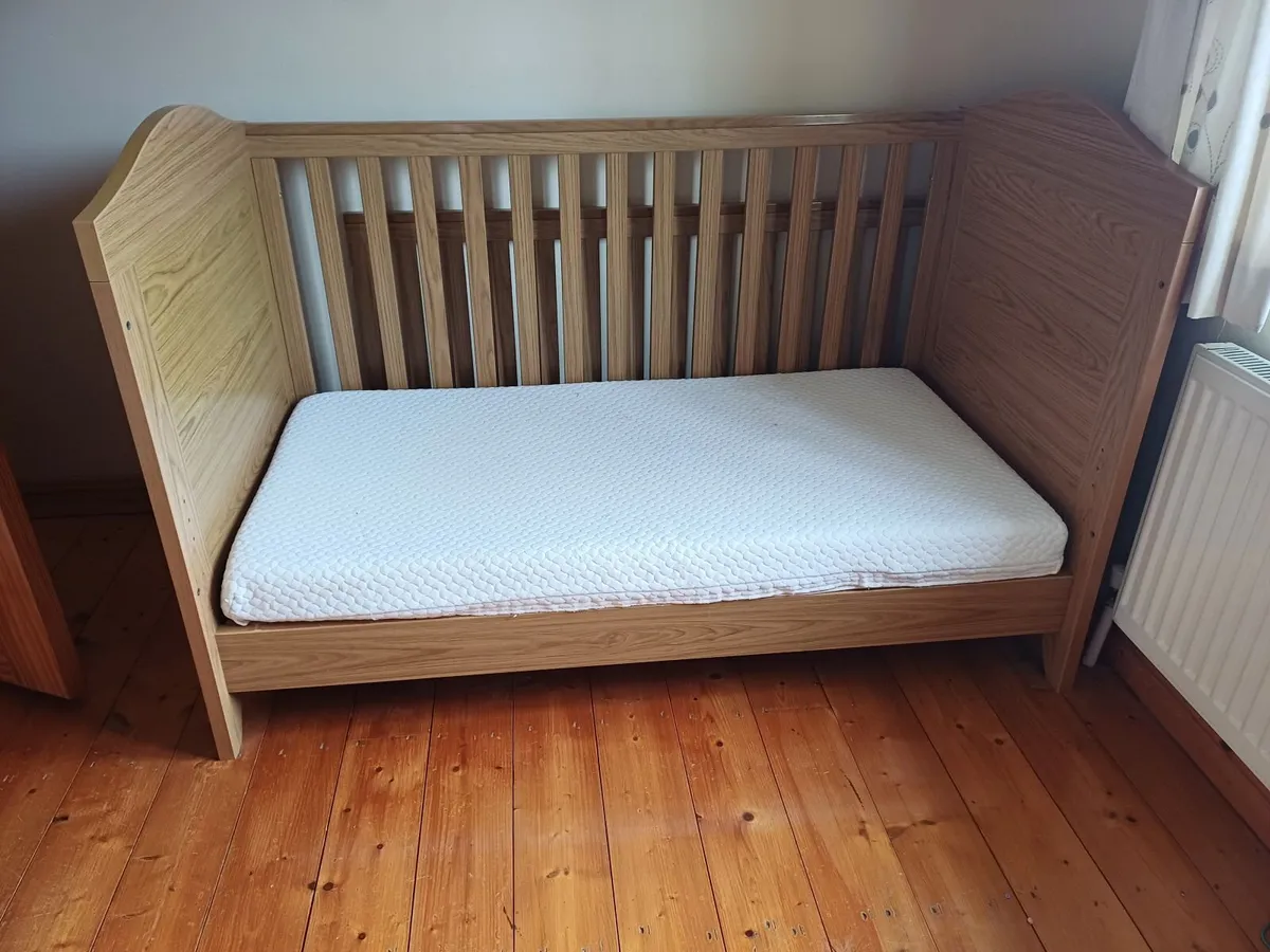 Cot Bed and nursery chair for sale - Image 1