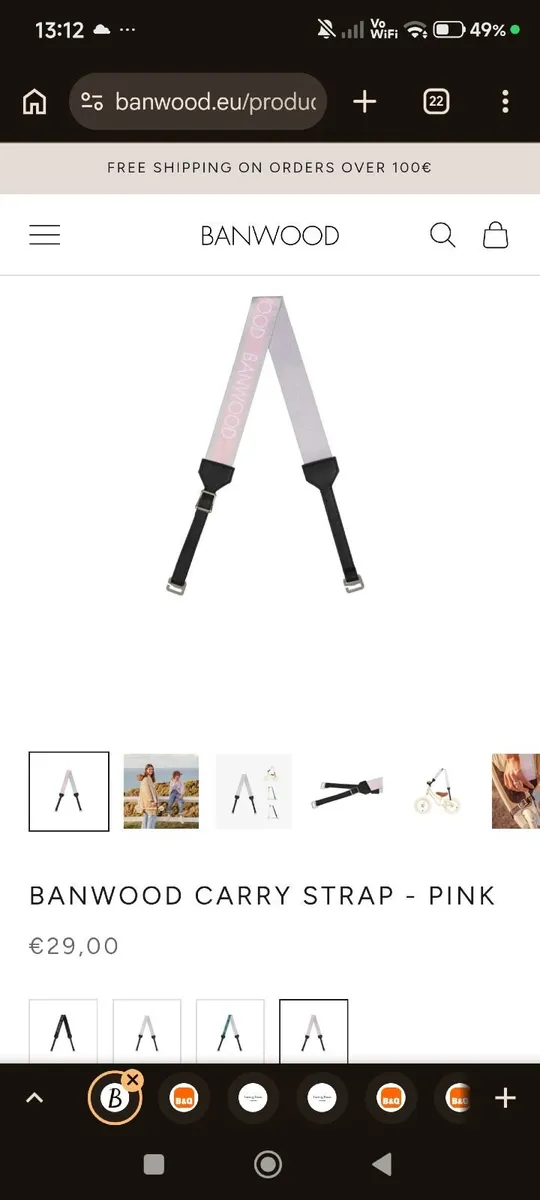 Banwood Pink Vintage Balance Bike - Image 1