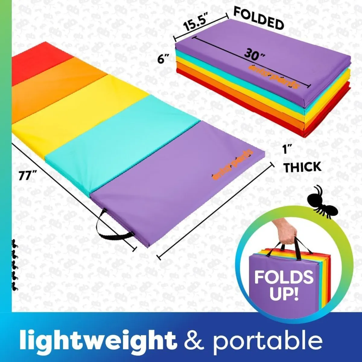 Gym Exercise Mat 192 x 76 cm for Gymnastics - Image 3