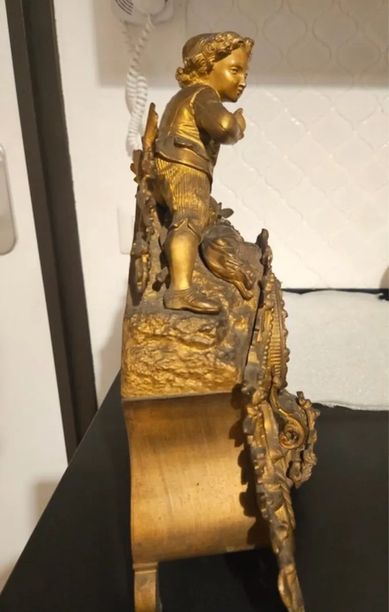 FIGURAL MANTEL CLOCK 1800-1850 - Image 4