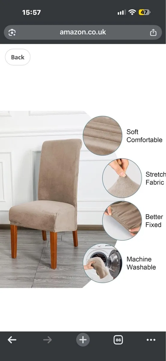Chair Covers x8 / Neutral / XL - Image 1