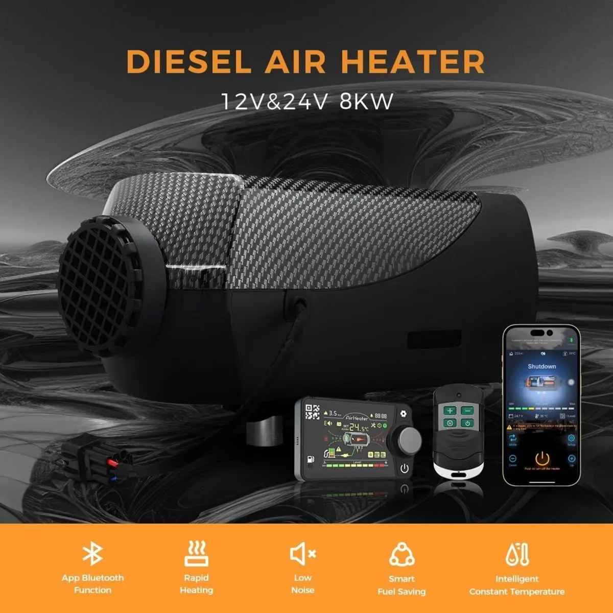 8KW Diesel Heater 12V/24V with App Control - Image 2